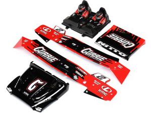 Losi - Body/Driver Set Red Silkscreened: Hammer Rey (LOS230098)