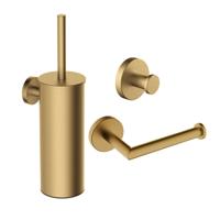 Wiesbaden Toilet Accessoires Set Alonzo Geborsteld Messing