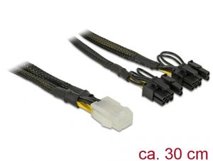 Delock 85455 PCI Express voedingskabel 6-pins female > 2 x 8-pins male 30cm