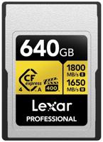 Lexar Pro Gold 640GB 4.0 CFexpress Type A VPG400 - R1800/W1650 MB/s