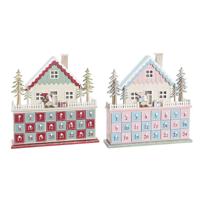 Adventkalender DKD Home Decor Hout Huis (32 x 8 x 33 cm) (2 Stuks)