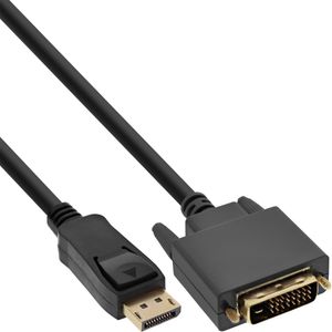 InLine 17111 video kabel adapter 1 m DVI-D DisplayPort Zwart