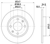 Remschijf 8DD355100841