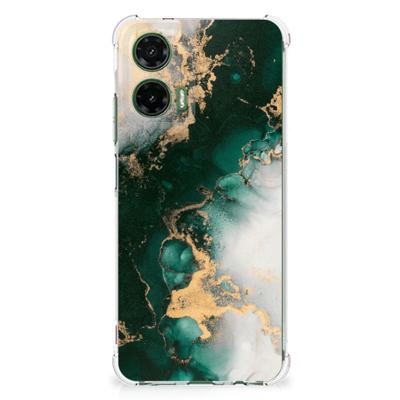 Anti-Shock Hoesje voor Motorola Moto G35 Marmer Groen