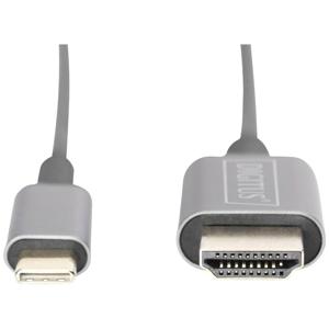 Digitus DB-300330-020-S video kabel adapter 1,8 m HDMI Type A (Standaard) USB Type-C Zwart