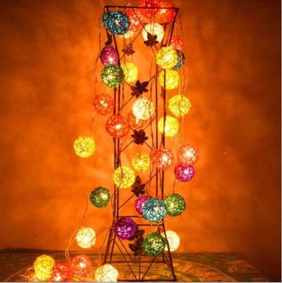 20 LEDs rotan ballen lichten Fairy vakantie kerst outdoor LED decoratieve lamp stijl: 4m batterij stijl (kleurrijke)