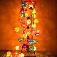 20 LEDs rotan ballen lichten Fairy vakantie kerst outdoor LED decoratieve lamp stijl: 4m batterij stijl (kleurrijke)