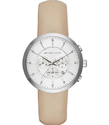 Horlogeband Michael Kors MK2564 Leder Beige 20mm