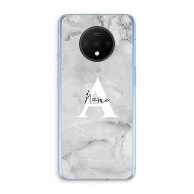 Ivory Marble: OnePlus 7T Transparant Hoesje