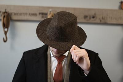Denholm Harris Tweed Fedora Bruin Barleycorn | Peaky Blinders