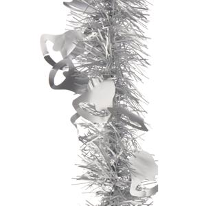 Arte R lametta kerstslinger - zilver - folie - 200 x 12 cm