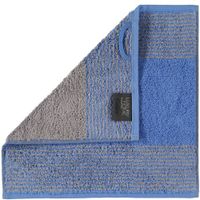 Cawö Cawö Two-Tone Gezichtsdoekje Blau 30x30