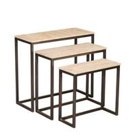 PTMD Zoah Black Travertine rectangle sidetable SV3 - thumbnail