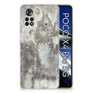 Xiaomi Poco X4 Pro 5G TPU Siliconen Hoesje Beton Print