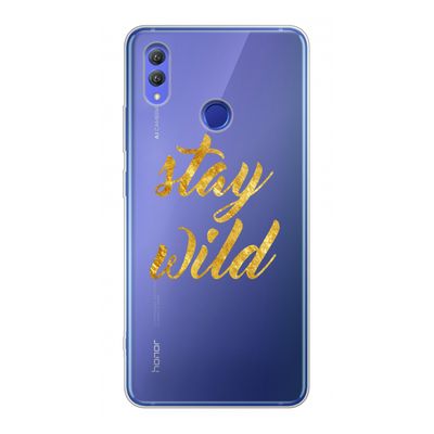 Stay wild: Honor Note 10 Transparant Hoesje