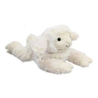 Inware pluche lammetje/schaap knuffeldier - wit - liggend - 22 cm