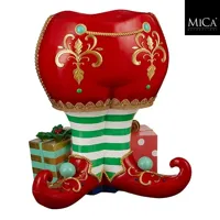 Kerstboom standaard elf laars rood - l57xb41xh65,8cm