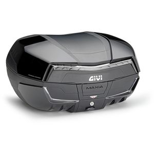 GIVI V58 Maxia 5 Monokey Topkoffer, Topkoffers en zijkoffers voor de moto, fumé reflectoren, zwart glanzende afwerking