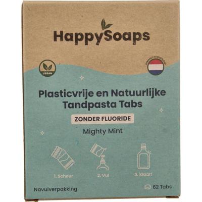 Happysoaps Tandpasta tabs zonder fluoride navulverpakking Happysoaps Tandpasta tabs zonder fluoride navulverpakking