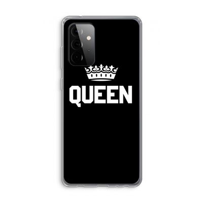Queen zwart: Samsung Galaxy A72 Transparant Hoesje