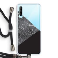 Combinatie marmer: Huawei P Smart Pro Transparant Hoesje met koord