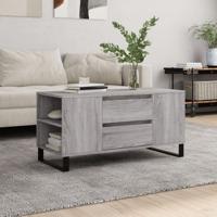Salontafel 102x44,5x50 cm bewerkt hout grijs sonoma eikenkleur