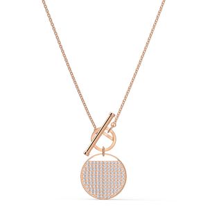 Swarovski 5567529 Ketting Ginger T-Bar rosekleurig-wit 45 cm