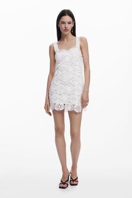 Mini gehaakte jurk - WHITE - L