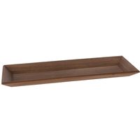 Houten dienblad/kaarsenbord rechthoekig L60 x B20,5 x H3,7 cm donkerbruin   -