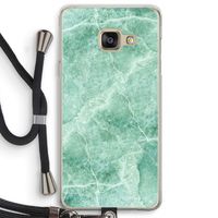 Groen marmer: Samsung Galaxy A3 (2016) Transparant Hoesje met koord