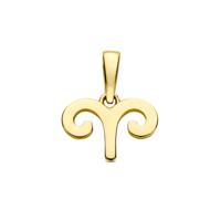 14k Geelgouden Hanger Sterrenbeeld Ram - Per Stuk