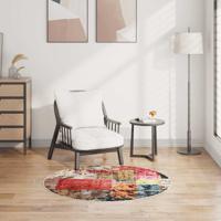 VidaXL Vloerkleed wasbaar anti-slip patchwork ø120 cm meerkleurig