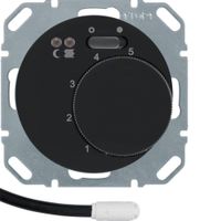 Berker thermostaat vloerverwarming maakcontact R1-R3 zwart 20342045