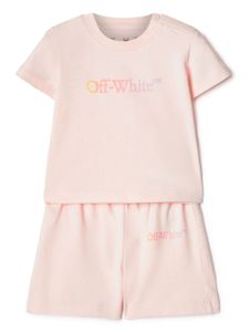 Off-White Kids short en coton à imprimé Arrow - Rose