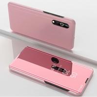 Galvaniseren spiegel horizontale Flip lederen case voor Samsung a2 core met houder (Rose goud)
