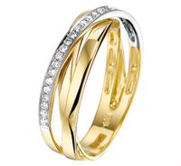 TFT Ring Diamant 0.16ct H SI Bicolor Goud TFT Ring Diamant 0.16ct H SI Bicolor Goud