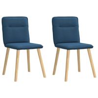 Eetkamerstoelen 2 st stof blauw
