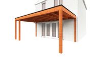 Trendhout Aanbouwveranda Modena 590x365 cm - model rechts- Plat dak- Hout- Trendhout Trendhout Aanbouwveranda Modena 590x365 cm - model rechts- Plat dak- Hout- Trendhout