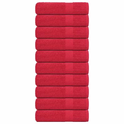 VidaXL Handdoeken 10 st 50x100 cm 360 g/m² 100% katoen rood