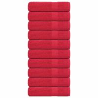 VidaXL Handdoeken 10 st 50x100 cm 360 g/m² 100% katoen rood