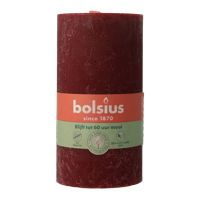 Bolsius Rustiekkaars shine 130/68 velvet red 1 Stuks