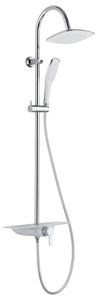 Schutte WATERWAY hoofddouche met ééngreepsmengkraan en planchet | chroom-wit
 60540