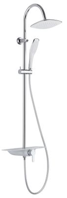 Schutte WATERWAY hoofddouche met ééngreepsmengkraan en planchet | chroom-wit
 60540