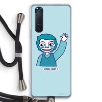 Zwaai: Sony Xperia 5 II Transparant Hoesje met koord
