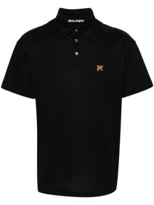 Palm Angels Poloshirt met monogram-applicatie - Zwart