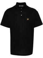 Palm Angels Poloshirt met monogram-applicatie - Zwart - thumbnail