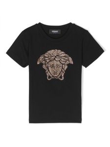 Versace Kids t-shirt à motif Medusa Head strassé - Noir