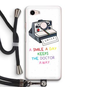 Smile: Pixel 3 Transparant Hoesje met koord