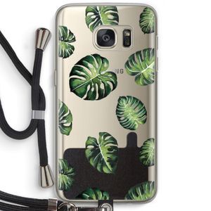 Tropische bladeren: Samsung Galaxy S7 Transparant Hoesje met koord