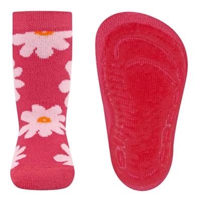 Ewers antislip sokken Stoppi softstep bloemen magenta-31-34